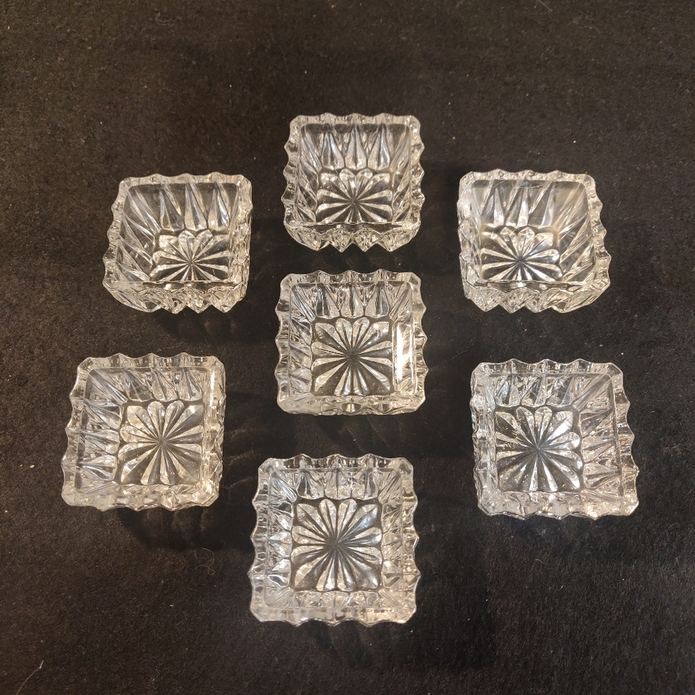 7 Glass Salt Cellars